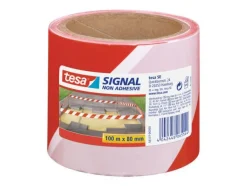 tesa Markierungsband Signal 100 m x 80 mm – Nicht klebend