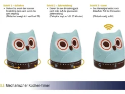 TFA Dostmann Küchentimer Eule Türkis