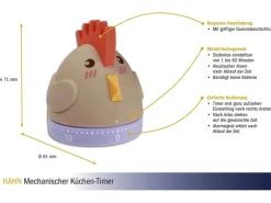 TFA Dostmann Küchentimer Hahn Braun