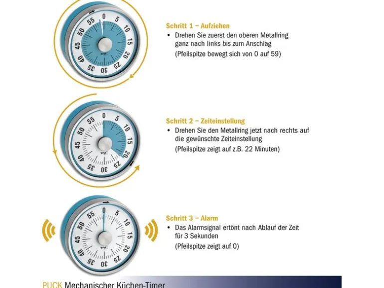 TFA Dostmann Küchentimer Puck Anthrazit