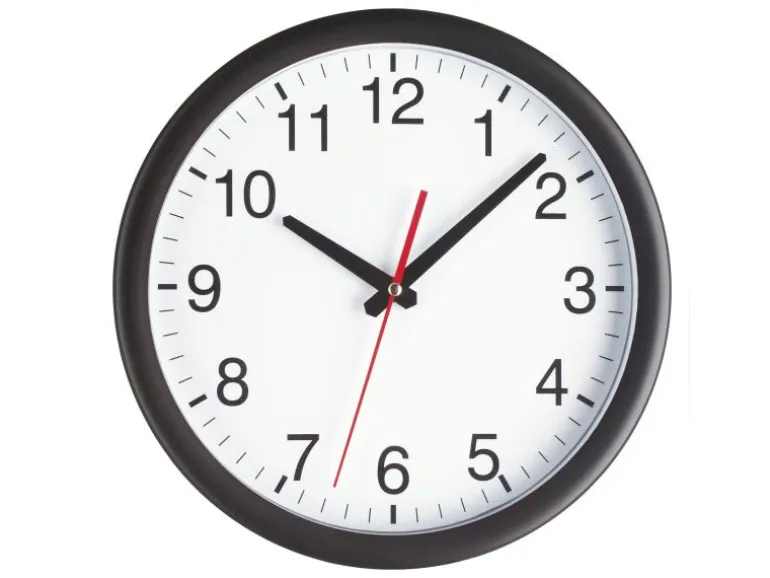 TFA Dostmann Wanduhr Ø 30 cm Ø 30 cm, Schwarz/Weiss