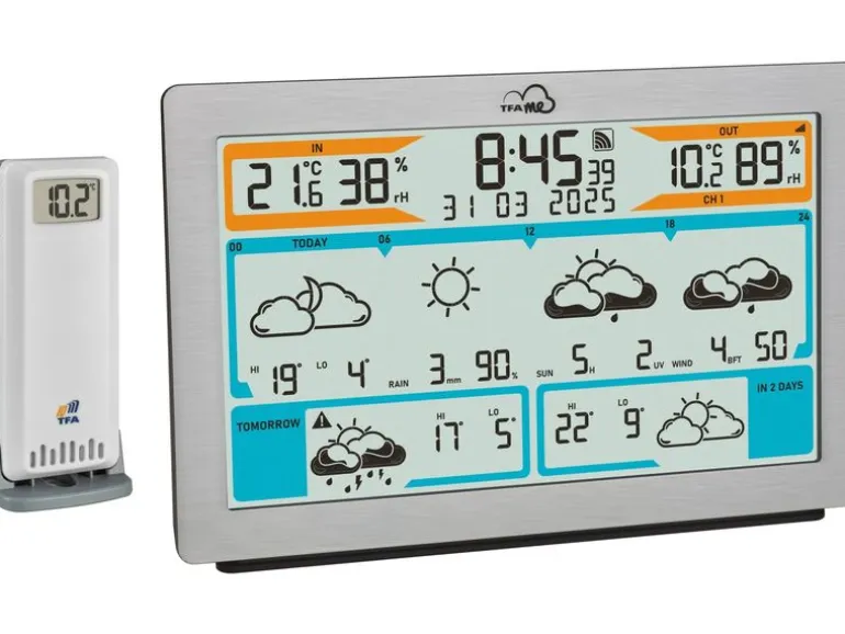 TFA Dostmann Wetterstation TFA.me ID-02 WLAN Silber