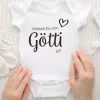 Trendcompany Babybody Willsch du Götti, 62/68, Weiss
