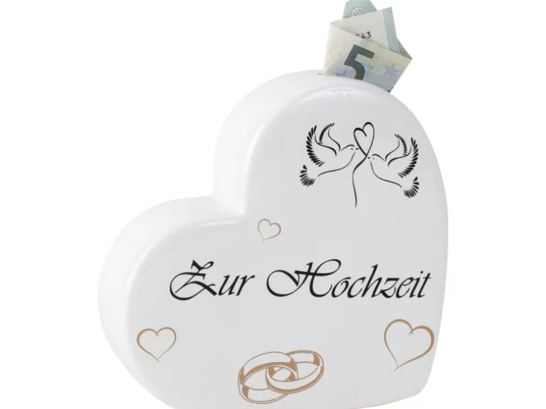 Trendcompany Spardose Hochzeit Herz
