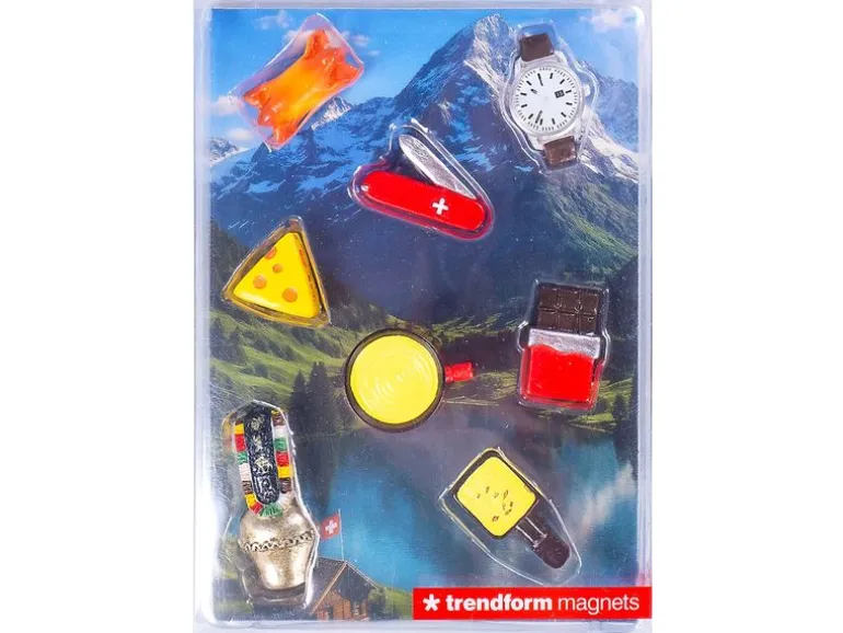 Trendform Haftmagnet Switzerland, 8er Set, Multicolor