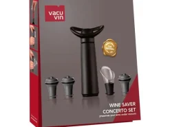 Vacuvin Vakuumpumpe Wine Saver Concerto Set Schwarz