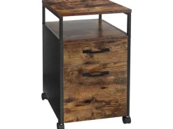 VASAGLE Multifunktionswagen mit 2 Schubladen 41 x 66 cm