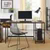 VASAGLE Tisch LWD55X Vintagebraun-Schwarz