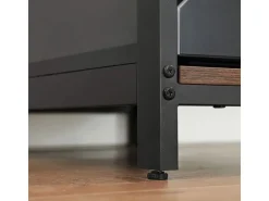 VASAGLE Tisch LWD55X Vintagebraun-Schwarz