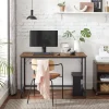 VASAGLE Tisch mit Platte Braun/Schwarz 120 x 60 cm