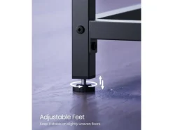 VASAGLE Tisch mit Platte Schwarz 120 x 60 cm