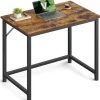 VASAGLE Tisch 80 x 50 x 76 cm, Braun/Schwarz