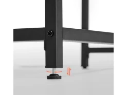 VASAGLE Tisch 80 x 50 x 76 cm, Braun/Schwarz