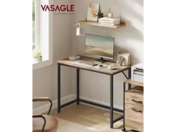 VASAGLE Tisch 100 x 50 x 76 cm Camelbraun/Schwarz
