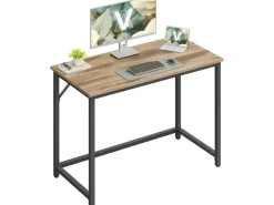 VASAGLE Tisch 100 x 50 x 76 cm Camelbraun/Schwarz