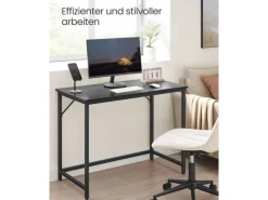 VASAGLE Tisch 100 x 50 x 76 cm Schwarz