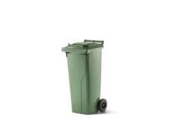 Verwo Kunststoffcontainer mit Deckel 140 l, Grün
