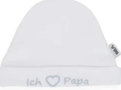 Very Important Baby Mütze Ich Herz Papa Weiss