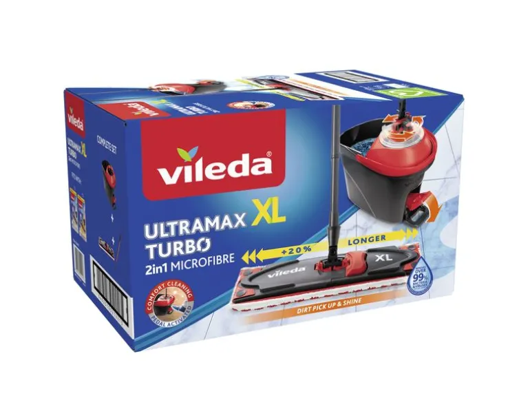 Vileda Flachwischer UltraMax XL Turbo Komplett Set
