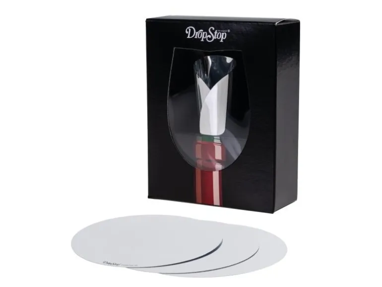 Vinart Weinausgiesser DropStop 4 Stück, Silber