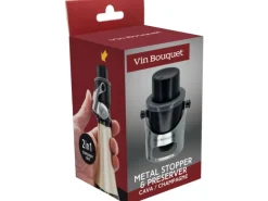 Vin Bouquet Sekt- und Champagnerverschluss Silber/Schwarz