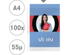 VON Prospekthülle Transparent, 100 Stück