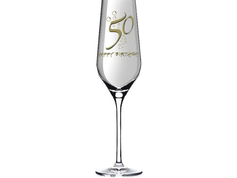 Wate Sektglas Happy Birthday "50"