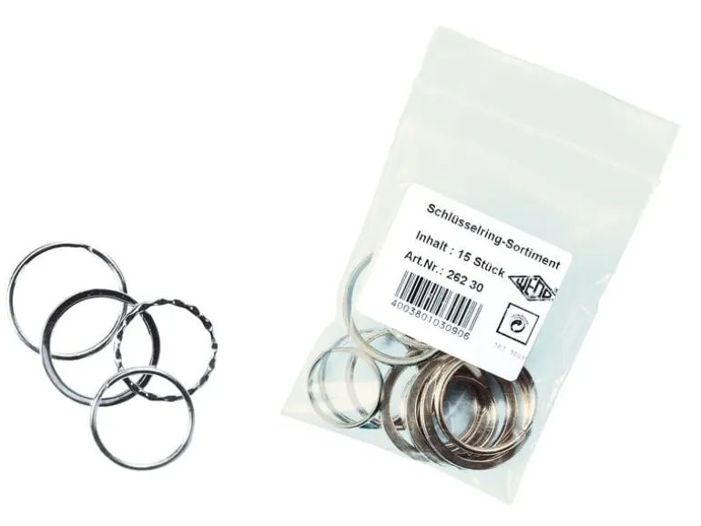WEDO Schlüsselring 25-30 mm 15 Stück