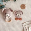 Welcomebabybox Geschenkset Lino – Decke & Rasselbär
