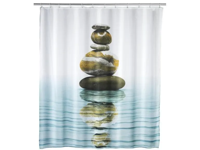 Wenko Duschvorhang Meditation 180 x 200 cm, Mehrfarbig