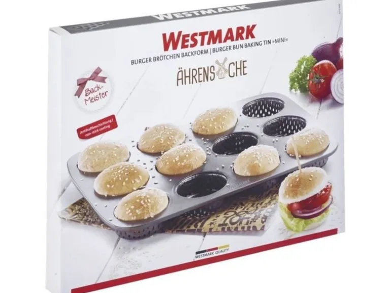 Westmark 12er Burger Brötchen Backform Mini, 29 x 22 cm