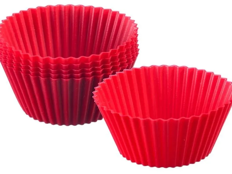 Westmark 6er Set Silikon-Muffinformen, D7 cm, rot Silikon D7 cm Rot
