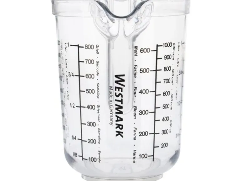Westmark Messbecher Messkanne Gerda, 1 l 10 dl, Transparent