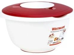 Westmark Rührschüssel mit Spritzschutz, rot, 3.5 lt
