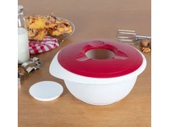 Westmark Rührschüssel mit Spritzschutz, rot, 3.5 lt