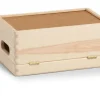 Zeller Present Aufbewahrungskiste mit Deckel 30 x 14 cm, Nature