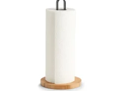 Zeller Present Küchenrollenhalter Bambus Schwarz/Braun