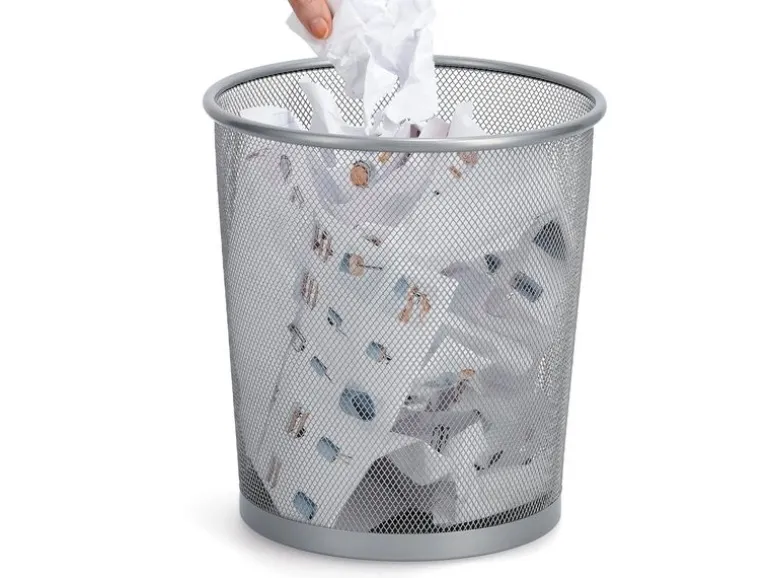 Zeller Present Papierkorb Mesh 12 l, Silber