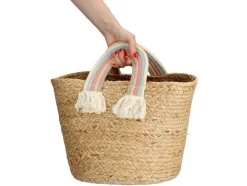 Zeller Present Spielzeugkorb Rainbow Natur Seegras 30 x 30 cm