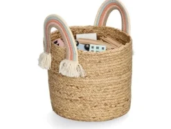 Zeller Present Spielzeugkorb Rainbow Natur Seegras 30 x 30 cm